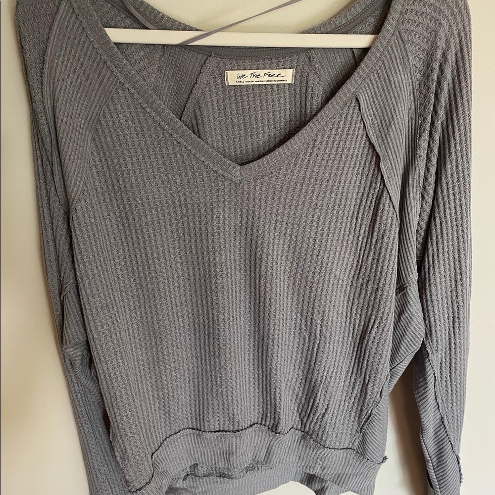 Free people gray long sleeve